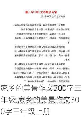 家乡的美景作文300字三年级,家乡的美景作文300字三年级上册