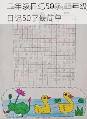 二年级日记50字,二年级日记50字最简单