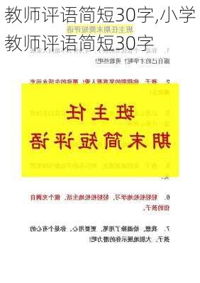 教师评语简短30字,小学教师评语简短30字