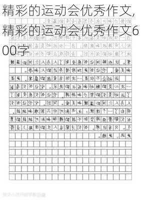 精彩的运动会优秀作文,精彩的运动会优秀作文600字