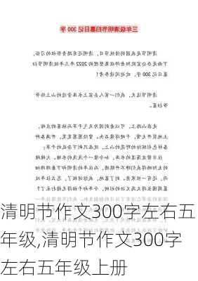 清明节作文300字左右五年级,清明节作文300字左右五年级上册