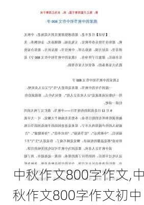 中秋作文800字作文,中秋作文800字作文初中