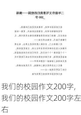 我们的校园作文200字,我们的校园作文200字左右