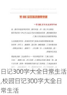 日记300字大全日常生活,校园日记300字大全日常生活