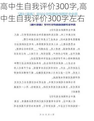 高中生自我评价300字,高中生自我评价300字左右