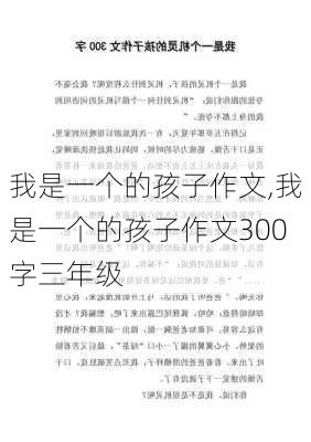 我是一个的孩子作文,我是一个的孩子作文300字三年级