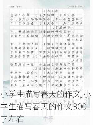 小学生描写春天的作文,小学生描写春天的作文300字左右