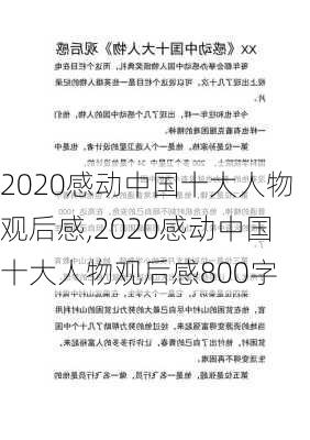 2020感动中国十大人物观后感,2020感动中国十大人物观后感800字