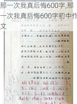 那一次我真后悔600字,那一次我真后悔600字初中作文