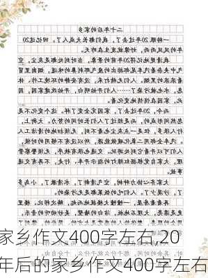 家乡作文400字左右,20年后的家乡作文400字左右