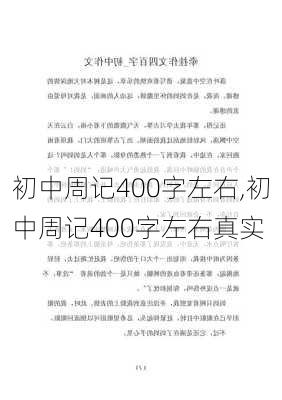 初中周记400字左右,初中周记400字左右真实