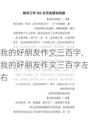 我的好朋友作文三百字,我的好朋友作文三百字左右