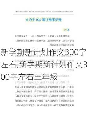 新学期新计划作文300字左右,新学期新计划作文300字左右三年级