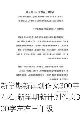 新学期新计划作文300字左右,新学期新计划作文300字左右三年级