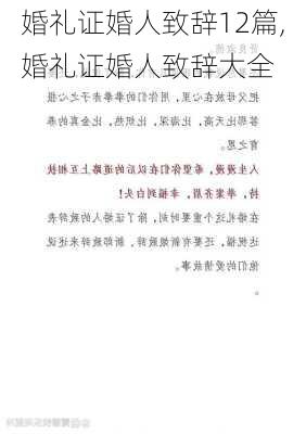 婚礼证婚人致辞12篇,婚礼证婚人致辞大全