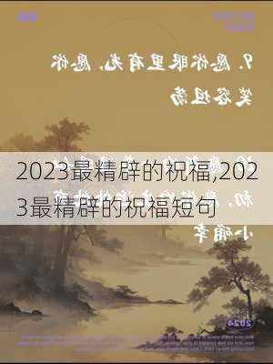 2023最精辟的祝福,2023最精辟的祝福短句