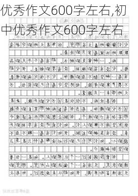 优秀作文600字左右,初中优秀作文600字左右