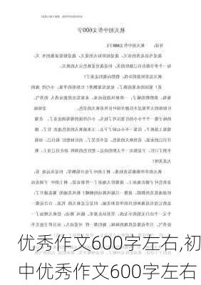 优秀作文600字左右,初中优秀作文600字左右