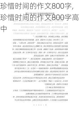 珍惜时间的作文800字,珍惜时间的作文800字高中