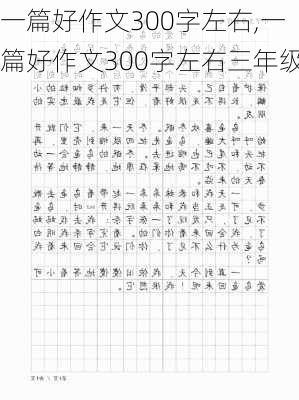 一篇好作文300字左右,一篇好作文300字左右三年级