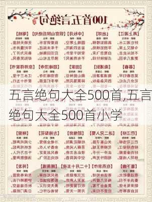 五言绝句大全500首,五言绝句大全500首小学