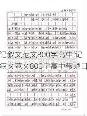 记叙文范文800字高中,记叙文范文800字高中带题目