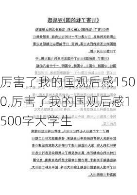 厉害了我的国观后感1500,厉害了我的国观后感1500字大学生