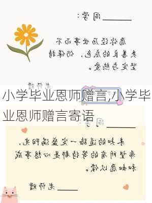 小学毕业恩师赠言,小学毕业恩师赠言寄语