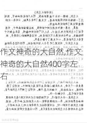 作文神奇的大自然,作文神奇的大自然400字左右