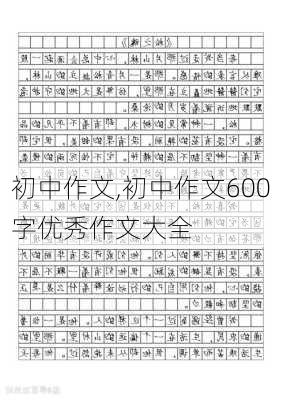 初中作文,初中作文600字优秀作文大全