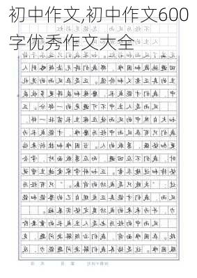 初中作文,初中作文600字优秀作文大全