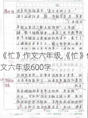 《忙》作文六年级,《忙》作文六年级600字