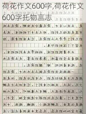 荷花作文600字,荷花作文600字托物言志