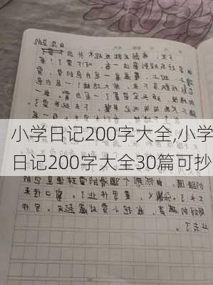 小学日记200字大全,小学日记200字大全30篇可抄