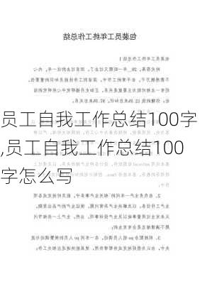 员工自我工作总结100字,员工自我工作总结100字怎么写