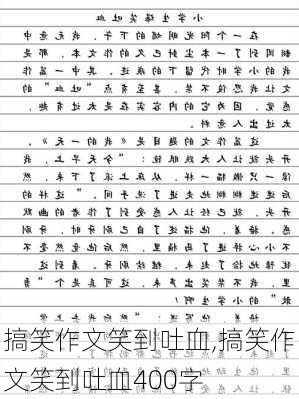 搞笑作文笑到吐血,搞笑作文笑到吐血400字