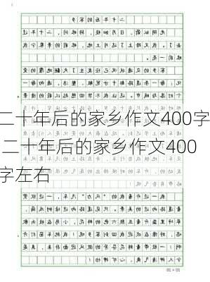 二十年后的家乡作文400字,二十年后的家乡作文400字左右